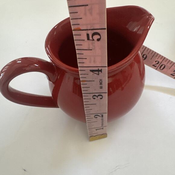 Vintage WAECHTERSBACH Red Creamer &‎ Sugar Bowl w/ Lid Set W. Germany Christmas - Picture 10 of 10